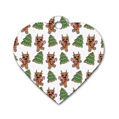 Gingerbread Krampus Dog Tag Heart (one Side) by Valentinaart