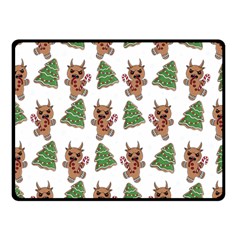 Gingerbread Krampus Fleece Blanket (small) by Valentinaart