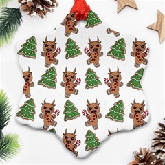 Gingerbread Krampus Snowflake Ornament (two Sides)