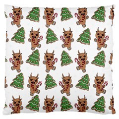 Gingerbread Krampus Large Flano Cushion Case (one Side) by Valentinaart