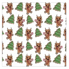 Gingerbread Krampus Large Satin Scarf (square) by Valentinaart