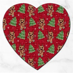 Gingerbread Krampus Jigsaw Puzzle (heart) by Valentinaart