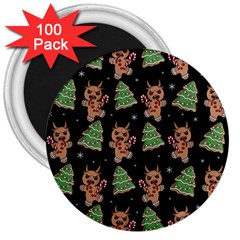 Gingerbread Krampus 3  Magnets (100 Pack) by Valentinaart