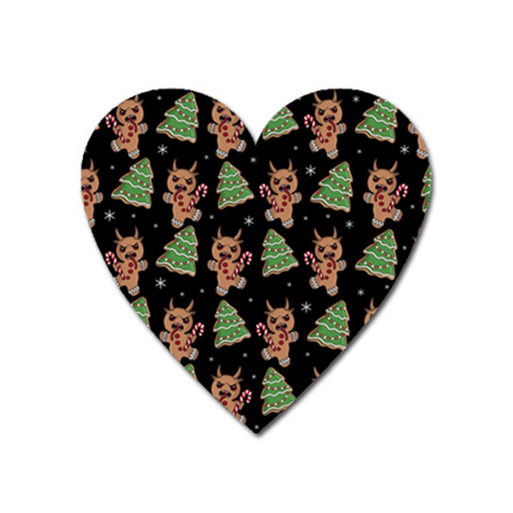 Gingerbread Krampus Heart Magnet