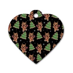 Gingerbread Krampus Dog Tag Heart (one Side) by Valentinaart