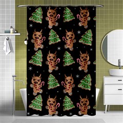 Gingerbread Krampus Shower Curtain 48  X 72  (small)  by Valentinaart