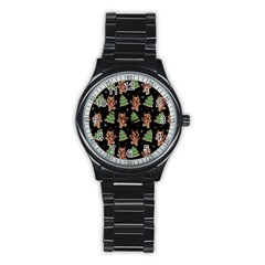 Gingerbread Krampus Stainless Steel Round Watch by Valentinaart