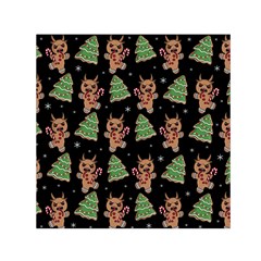 Gingerbread Krampus Small Satin Scarf (square) by Valentinaart