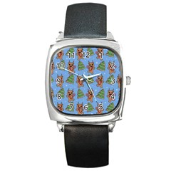 Gingerbread Krampus Square Metal Watch by Valentinaart