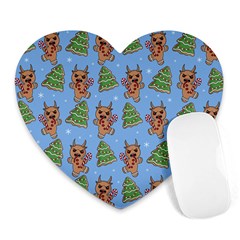 Gingerbread Krampus Heart Mousepads by Valentinaart