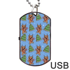 Gingerbread Krampus Dog Tag Usb Flash (one Side) by Valentinaart