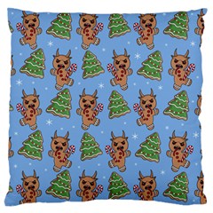 Gingerbread Krampus Large Flano Cushion Case (two Sides)