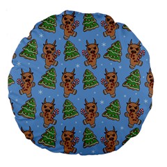 Gingerbread Krampus Large 18  Premium Flano Round Cushions