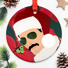 Mr  Bad Guy Santa For Ts Ornament (round) by Satokina