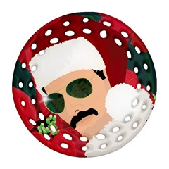 Mr  Bad Guy Santa For Ts Round Filigree Ornament (two Sides) by Satokina