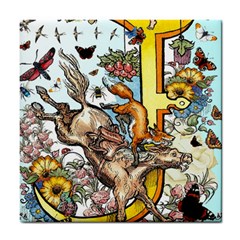 The Illustrated Alphabet - J - By Larenard Tile Coaster