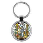 The Illustrated Alphabet - N - by LaRenard Key Chain (Round) Front