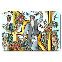 The Illustrated Alphabet - N - By Larenard Large Doormat  by LaRenard