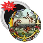 The Illustrated Alphabet - Q - by LaRenard 3  Magnets (10 pack)  Front