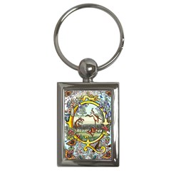 The Illustrated Alphabet - Q - By Larenard Key Chain (rectangle)