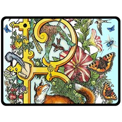 The Illustrated Alphabet - R - By Larenard Double Sided Fleece Blanket (large)  by LaRenard