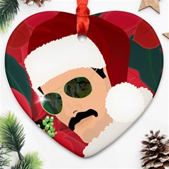 Mr  Bad Guy Santa For Tm Ornament (heart)