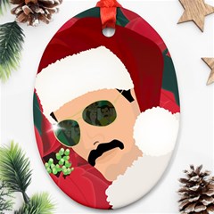 Mr  Bad Guy Santa For Tm Oval Ornament (two Sides) by Satokina