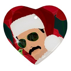 Mr  Bad Guy Santa For Tm Heart Ornament (two Sides) by Satokina