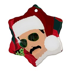 Mr  Bad Guy Santa For Tm Snowflake Ornament (two Sides) by Satokina