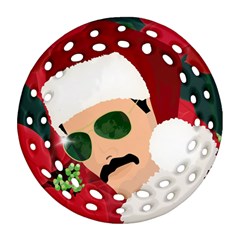 Mr  Bad Guy Santa For Awp Ornament (round Filigree) by Satokina