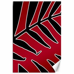 Leaves Silhouette Tropical Style Print Canvas 20  x 30 