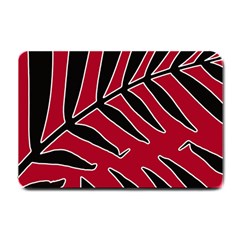 Leaves Silhouette Tropical Style Print Small Doormat 