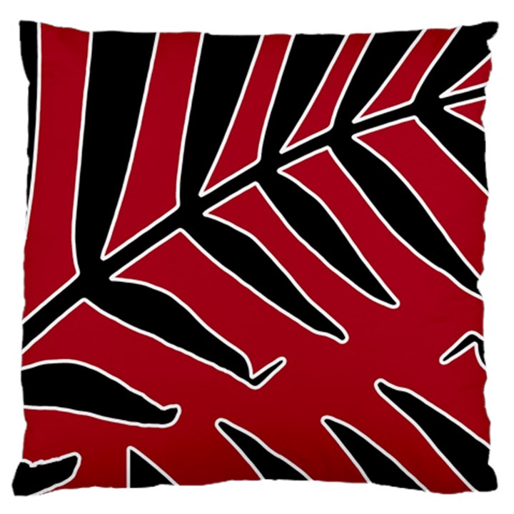 Leaves Silhouette Tropical Style Print Large Flano Cushion Case (Two Sides)