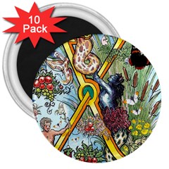 The Illustrated Alphabet - X - By Larenard 3  Magnets (10 Pack)  by LaRenard