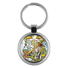 The Illustrated Alphabet - Z - By Larenard Key Chain (round)