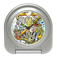 The Illustrated Alphabet - Z - By Larenard Travel Alarm Clock