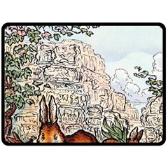 Stories From An Old Grey Wall - By Larenard Double Sided Fleece Blanket (large)  by LaRenard