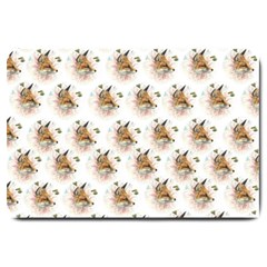 Fox Dahlia - By Larenard Large Doormat  by LaRenard