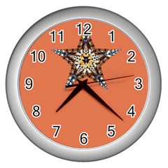 Star Butterfly - By Larenard Wall Clock (silver) by LaRenard