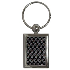 Rose Damour - Black - By Larenard Key Chain (rectangle)