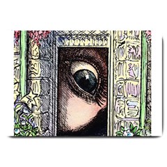 Curiouser & Curiouser - By Larenard Large Doormat  by LaRenard