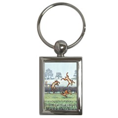 Happy Is The Hare At Morning - By Larenard Key Chain (rectangle)