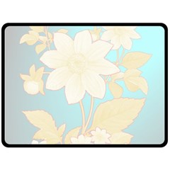 Blonde Dahlia - By Larenard Double Sided Fleece Blanket (large)  by LaRenard