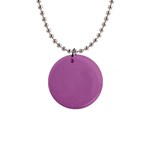 Bodacious Pink - 1  Button Necklace Front