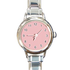 Baby Pink - Round Italian Charm Watch by FashionLane