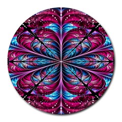 Fractal Flower Round Mousepads by Sparkle