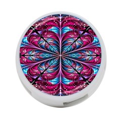 Fractal Flower 4-port Usb Hub (two Sides) by Sparkle