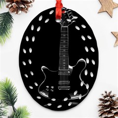 Fractal Guitar Oval Filigree Ornament (two Sides) by Sparkle