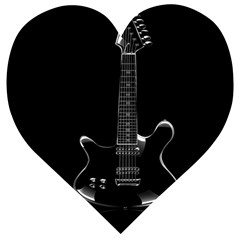 Fractal Guitar Wooden Puzzle Heart by Sparkle