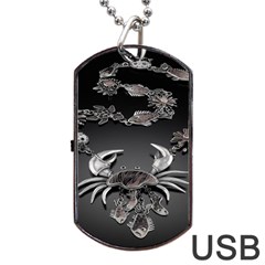 Fractal Jewerly Dog Tag Usb Flash (one Side) by Sparkle